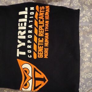 Bladerunner 1982 Black/Orange Tyrell Corp. T-Shirt- Sm